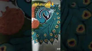 Muruga🙏 என்றும் உன் நினைவில்..rangoli with final touch🔥🔥🔥