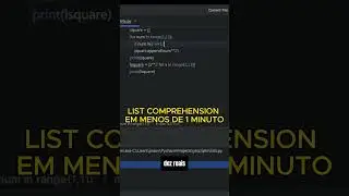 Entendendo Compreensões de Listas em Python em menos de 1 minuto