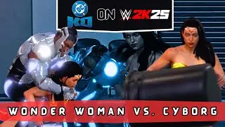 DC KO on WWE 2K25: Wonder Woman Vs. Cyborg