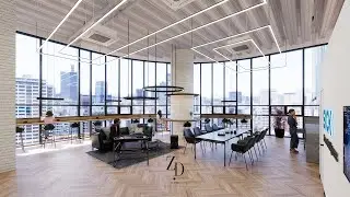복층 오피스 인테리어 투시도 Office perspective view _ 주디자인 / sketchup / zoodesign / korea
