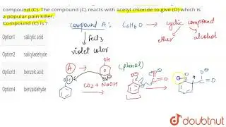 An organic compound (A) having molecular formula C_6H_6O gives a characteristic colour with aqu...