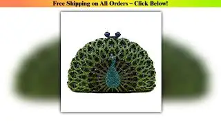 Peacock Dinner Fashion Rhinestone Clutch Bag Animal Shape Personalized Clutch Bag Bolsos Lujosos