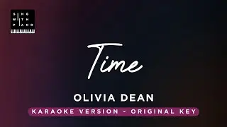 Time - Olivia Dean (Original Key Karaoke) - Piano Instrumental Cover with Lyrics