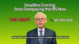 Deadline Coming Stop Overpaying the IRS Now. Call ASAP 281 290 4628 #money #taxmaster #zerotaxdue