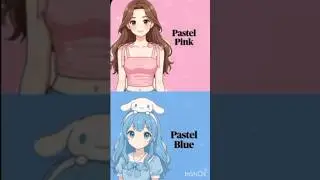 pastel pink 💕 Vs pastel blue 💙#viral #dressess#nails #hills
