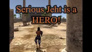 Serious Jeht runs barefoot on the hot sand to chase 2 kleers but they ran back inside wtf
