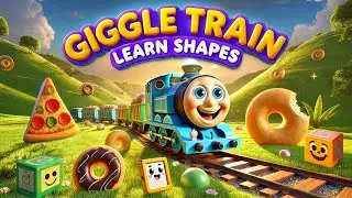 🚂🎨 Giggle Train Learns Shapes! | Circle, Square & Triangle Song for Kids 🟦🔺🟢