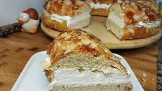 بريوش إسباني تقليدي (روسكون)🇪🇸 مذاق خيالي بمكونات بسيطة 👌 roscón de Reyes