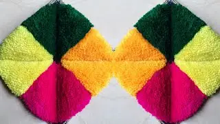 Beautiful Woolen Cutting Flower Sitting Mat Design/Unique Cutting Woolen Flower Sitting Ason/Diy