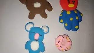 আল্ট্রালাইট clay দিয়ে BT21 এর ক্যারেক্টার বানালাম #Ultralightclay  #BT21 #DIY @mtajnoma