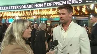 Chris Hemsworth - Blue Carpet Interview at the London 'Crime 101' premiere