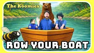Row Row Row Your Boat // Learning Animals // Nursery Rhymes // The Koomies