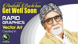 Amitabh Bachchan Vector Art Created in CorelDraw by LRGWall