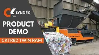 CK International Twin Ram Fully Automatic Baler Processing Waste at Pembrokeshire County Council