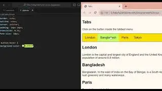 Tabs Using html and css for beginners