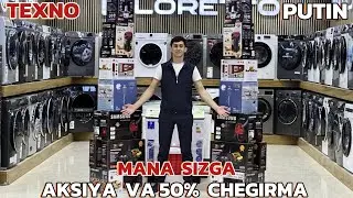 TEXNO PUTIN 🔥 MAISHIY TEXNIKA BAZASI XOLODILNIK KANDITSIONER TELEVIZOR NARXLARI SINDI 
