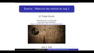 Réduction des matrices de rang 1