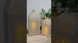 Light Up in Style! 🌙 Moroccan Lantern Set - Large & Small Metal Lamps with Intricate Patterns