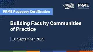 PRME Pedagogy Certificate: Building Faculty Communities of Practice