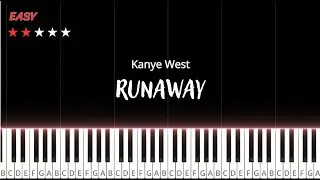 Runaway - Kanye West | Easy Piano Tutorial #pianotutorial #runaway