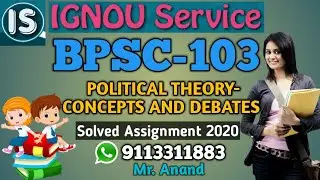 BPSC-103 Solved Assignment||English Medium||2020