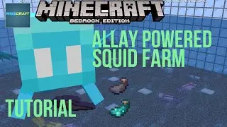 [РУКОВОДСТВО ПО BEDROCK] Ферма по разведению кальмаров и светящихся кальмаров Allay Powered.