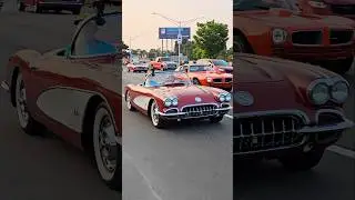 Chevrolet Corvette C1 Classic Car Drive By Engine Sound Woodward Dream Cruise 2024
