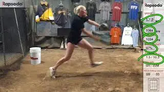 Brooke Davis 2022 fastpitch pitcher recruit rapsodo analysis video.