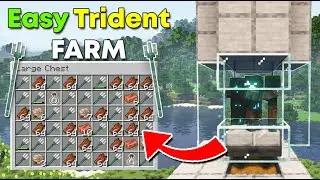 Easy Trident Farm in Minecraft 1.20 [Tutorials]