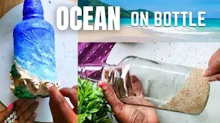 Super Easy Ocean 🌊 Bottle Art 😱 | Sea Beach on Bottle Art