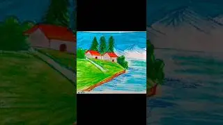 Village scenery #shorts #art #viralmobile#realmi2#artbyprince#shorts