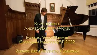 Klavierabend Villa Stahmer, Live-Video 10/10, Zugabe: Bach - Invention Nr.1, C-Dur, BWV 772 (Auszug)