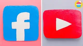 Facebook & Youtube Cake  | ไอเดียตกแต่งเค้กโซเชียลมีเดีย | ฟินปาก - Nyam Nyam Thai