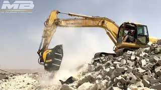 Crushing concrete with the BF90.3 in a big recycling center