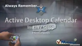 Active Desktop Calendar  - Class No. 2: Install / Setup Program