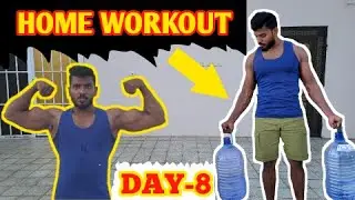 HOME WORKOUT DAY-8|BICEPS|PULL-UPS|at saudi| in TAMIL|
