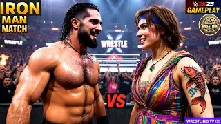 🔥 WWE 2K25 &ndash; Канадская дива Ария 🇨🇦 против Сета Роллинса 🎮 Геймплей межгендерного рестлинга 💥 10 ...
