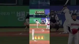 Damn girl okay 🥵 Kpop stars throw out the first pitch #shorts