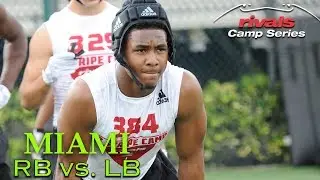 RB vs LB 1 on 1's Rivals Camp Series 2018 Miami