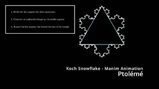 Fractals Animation | Koch Snowflake - Manim CE, Python