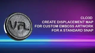 How to create displacement map for a custom emboss artwork for standard snap in CLO3D