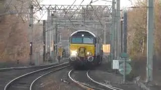 57301 with 57012 DIT 6k73 Sellafield - Crewe flasks, 7th April 2015