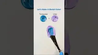 Let's Mixing Turquoise & Lilac 😍 .....#colormixing #artvideo #miniartzone #turquoise #asmr #colors