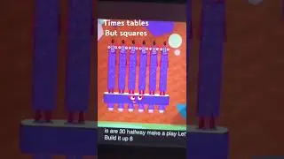 Times tables in English but squares number blocks ver.