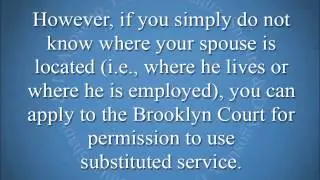 I Live In Brooklyn And Want A Divorce But Cannot Locate My Spouse - What Do I Do?