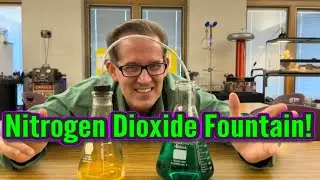 Nitrogen Dioxide Fountain in RamZland!⚗️ 2NO2+H20&rarr;HNO2+HNO3 #STEM #STEMEducation #RamZland