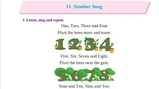 One Two Three and Four Plant the trees more and more | Number Song | English Balbharti Standard One