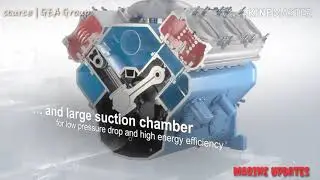 Piston compressor: Animation parts of V series