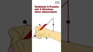Verbinde 9 Punkte mit 4 Strichen ohne abzusetzen
