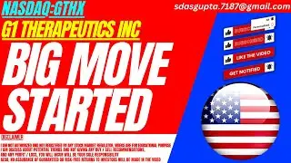 BIG MOVE STARTED : GTHX STOCK ANALYSIS | G1 THERAPEUTICS STOCK